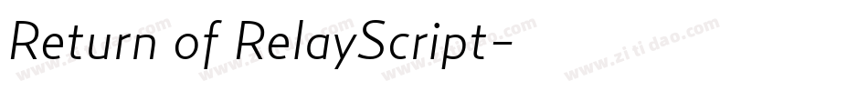 Return of RelayScript字体转换